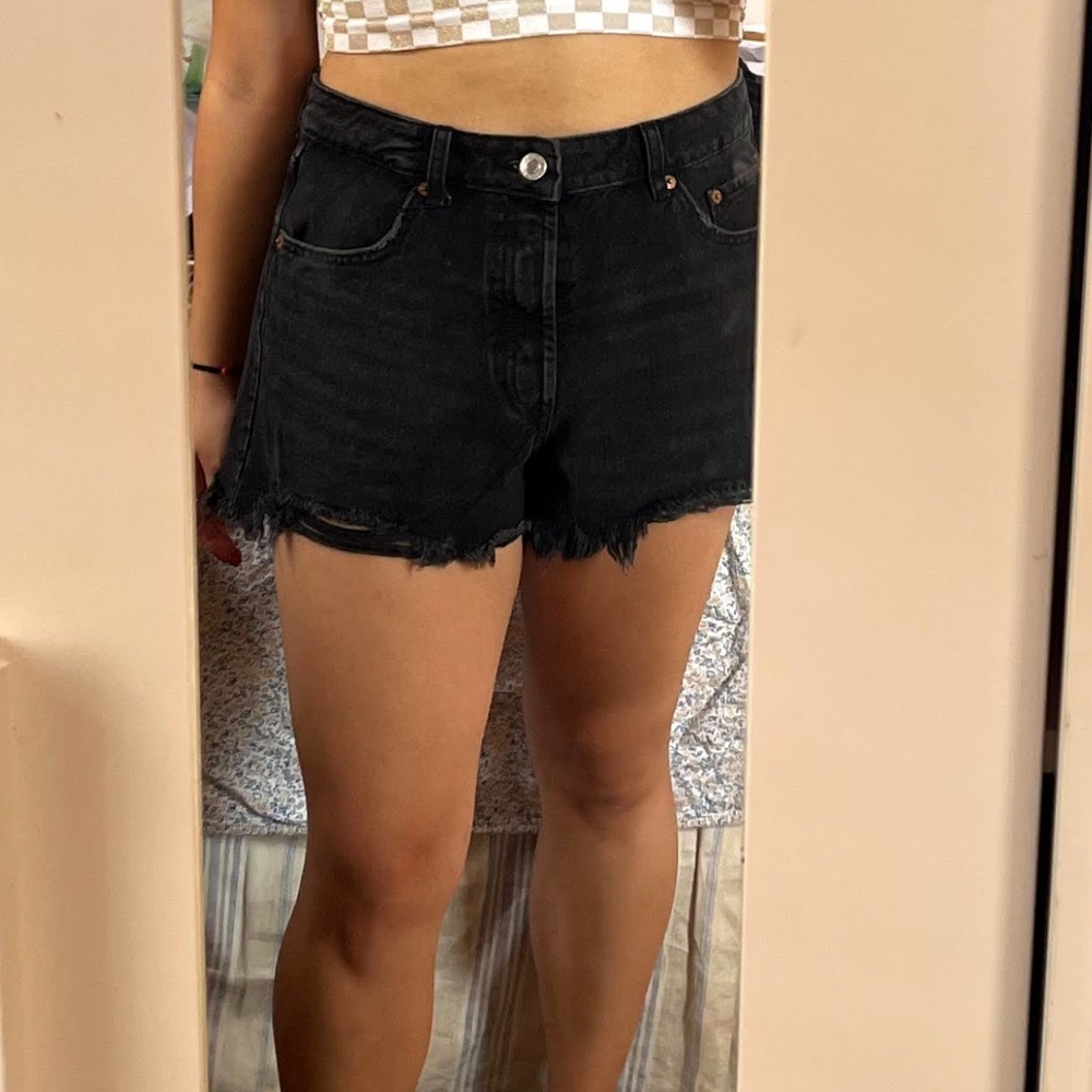Zara Black Denim Shorts